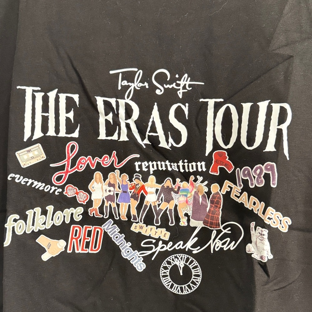 The Eras Tour Black T-Shirt Taylor Swift - Picture 3 of 5